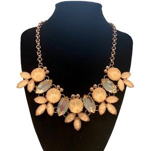 Yellow gold and lemon cream statement necklace